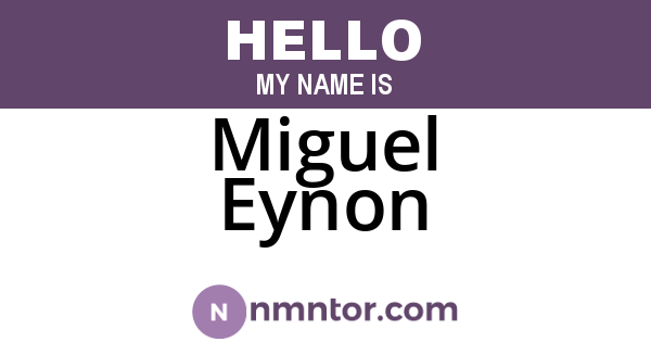 Miguel Eynon