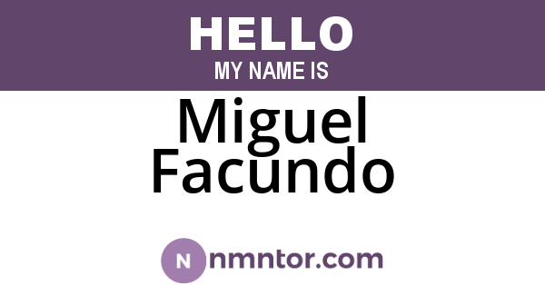 Miguel Facundo