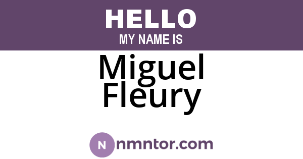 Miguel Fleury