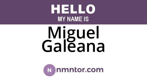 Miguel Galeana