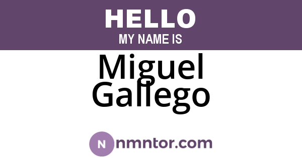 Miguel Gallego