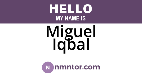 Miguel Iqbal