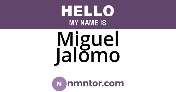 Miguel Jalomo