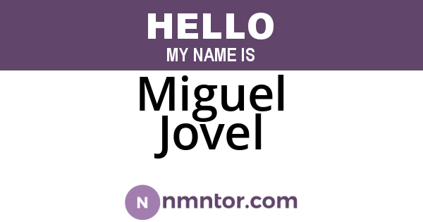 Miguel Jovel