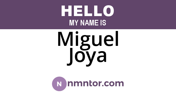 Miguel Joya