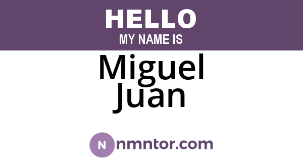 Miguel Juan