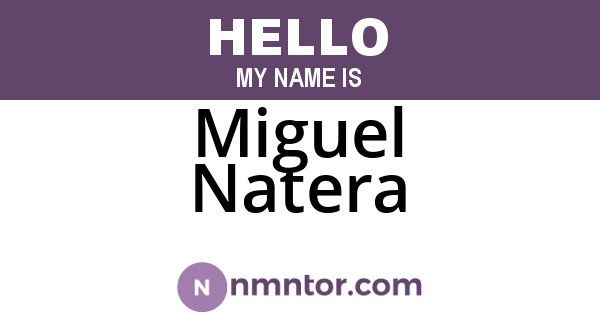 Miguel Natera