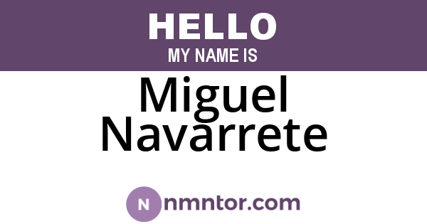 Miguel Navarrete