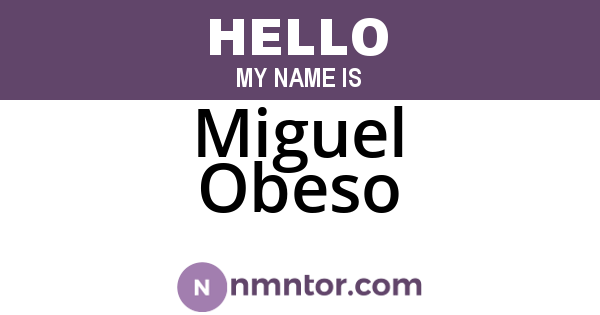 Miguel Obeso