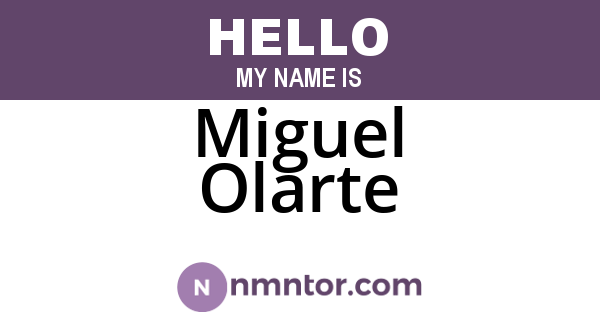 Miguel Olarte