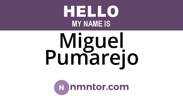 Miguel Pumarejo