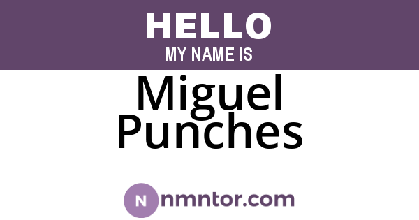 Miguel Punches