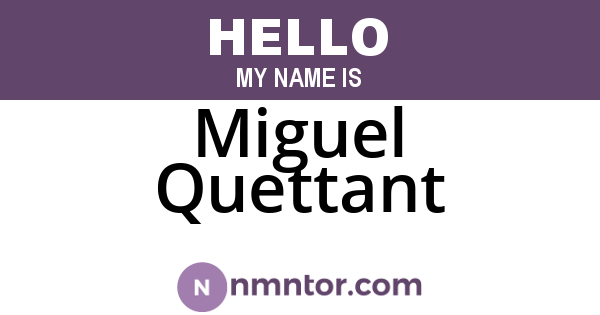 Miguel Quettant