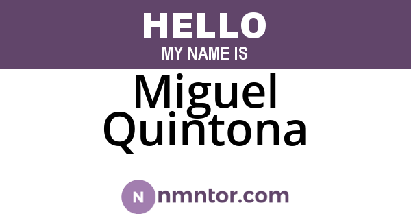 Miguel Quintona