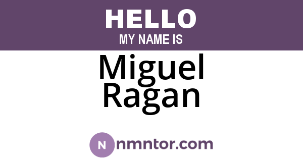 Miguel Ragan