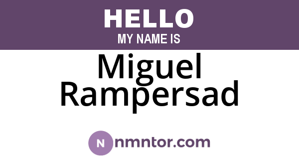 Miguel Rampersad