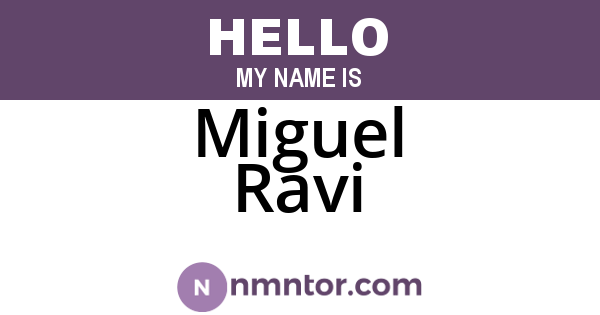 Miguel Ravi