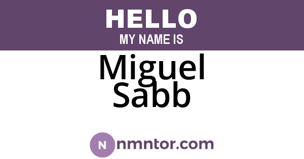 Miguel Sabb