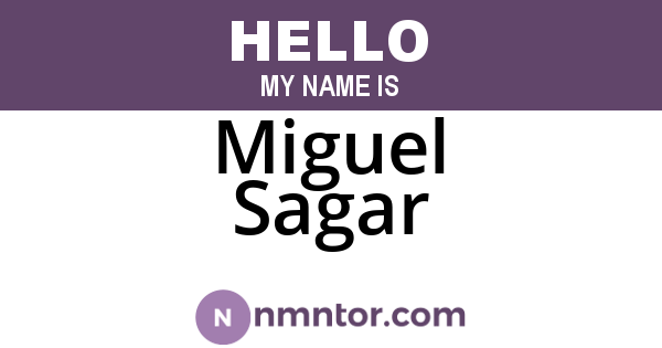 Miguel Sagar