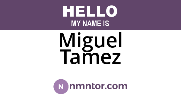 Miguel Tamez