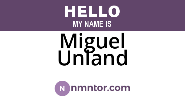 Miguel Unland