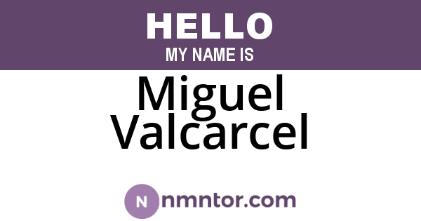 Miguel Valcarcel