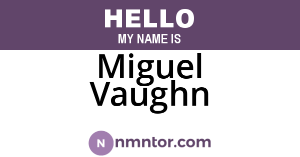 Miguel Vaughn