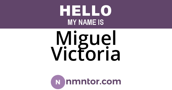 Miguel Victoria