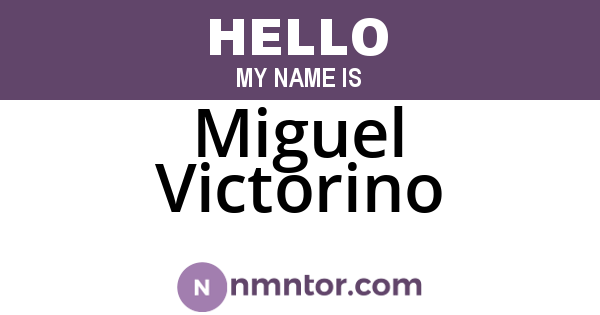 Miguel Victorino