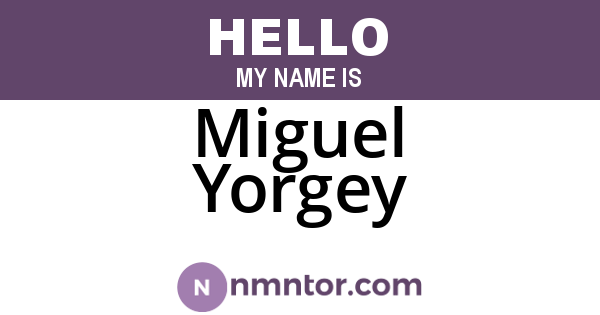 Miguel Yorgey