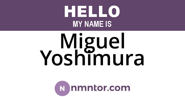 Miguel Yoshimura