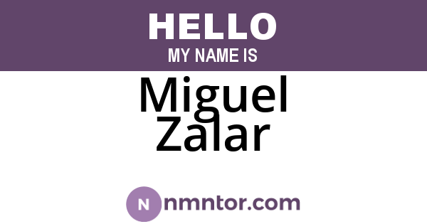 Miguel Zalar