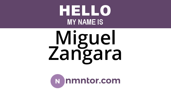 Miguel Zangara