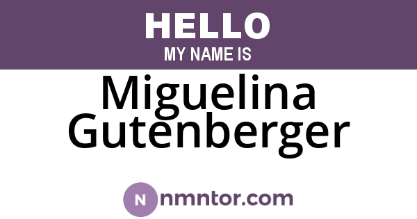 Miguelina Gutenberger