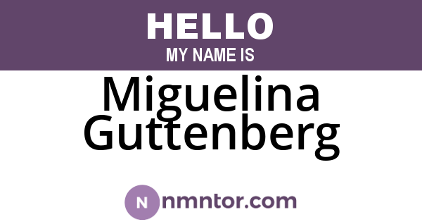 Miguelina Guttenberg