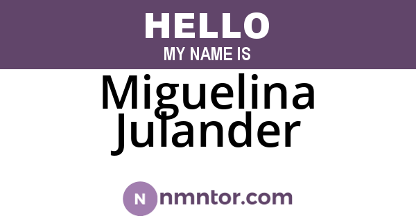 Miguelina Julander