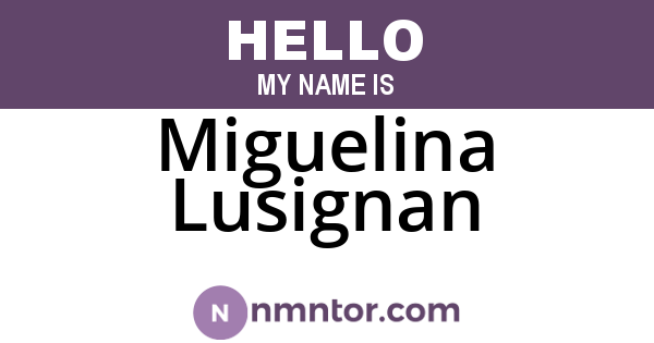 Miguelina Lusignan