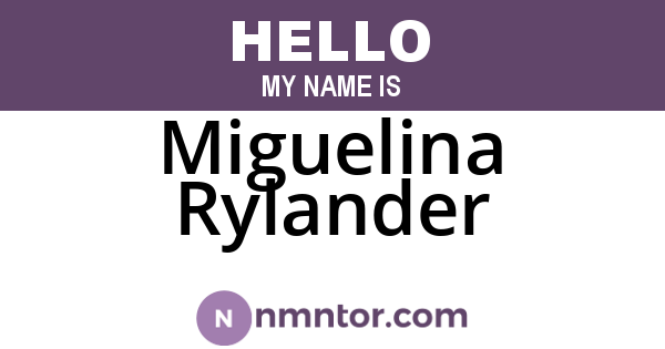 Miguelina Rylander
