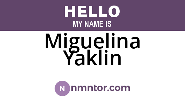 Miguelina Yaklin