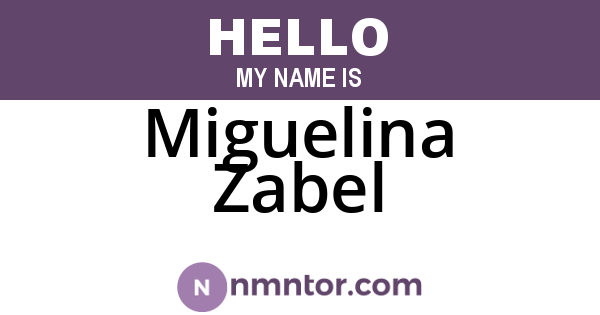 Miguelina Zabel