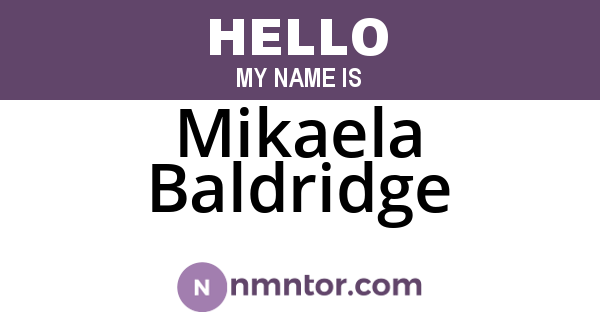 Mikaela Baldridge