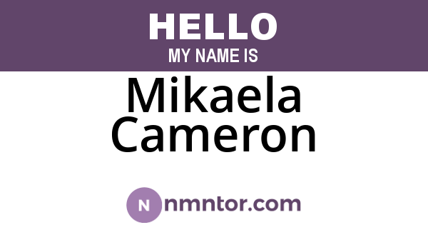 Mikaela Cameron