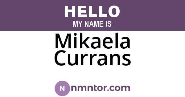 Mikaela Currans