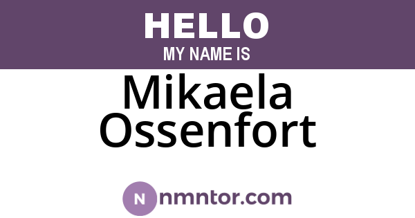 Mikaela Ossenfort