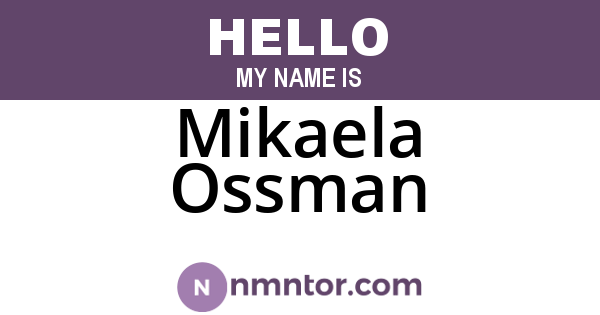 Mikaela Ossman