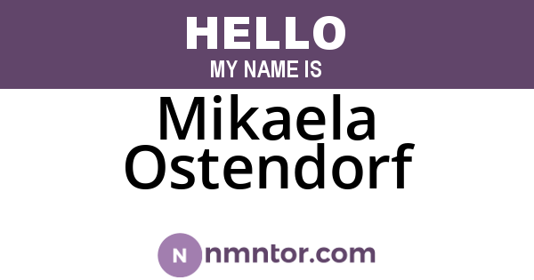 Mikaela Ostendorf