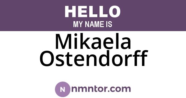 Mikaela Ostendorff