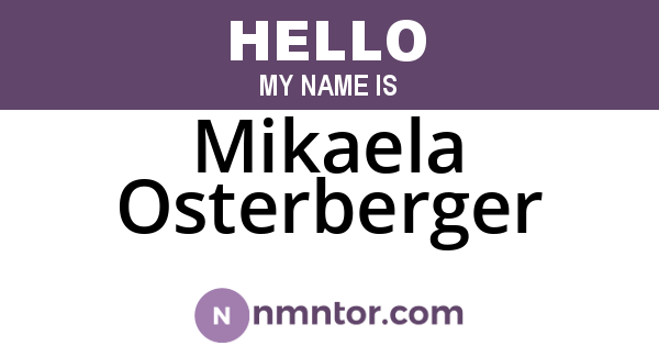 Mikaela Osterberger