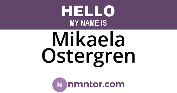 Mikaela Ostergren