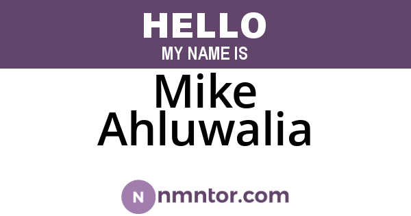 Mike Ahluwalia